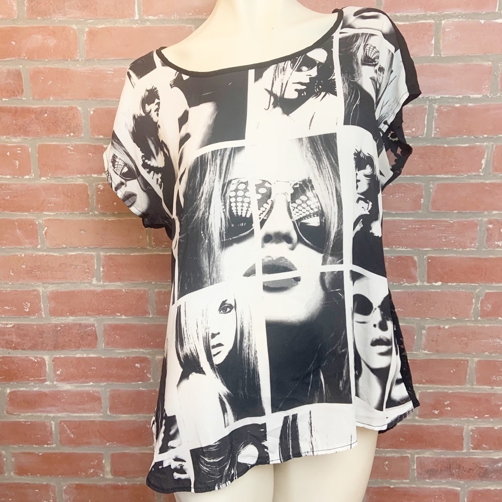 EMILY + M Multi fabric mod top